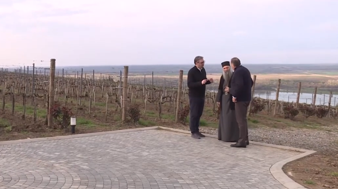 Vučić, patrijarh, Dodik - prilikom odlučivanja o Svesrpskom saboru Vučić, patrijarh, Dodik - prilikom odlučivanja o Svesrpskom saboru